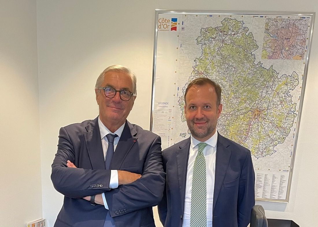 François Sauvadet avec Arnaud Jayet, son nouveau directeur de cabinet